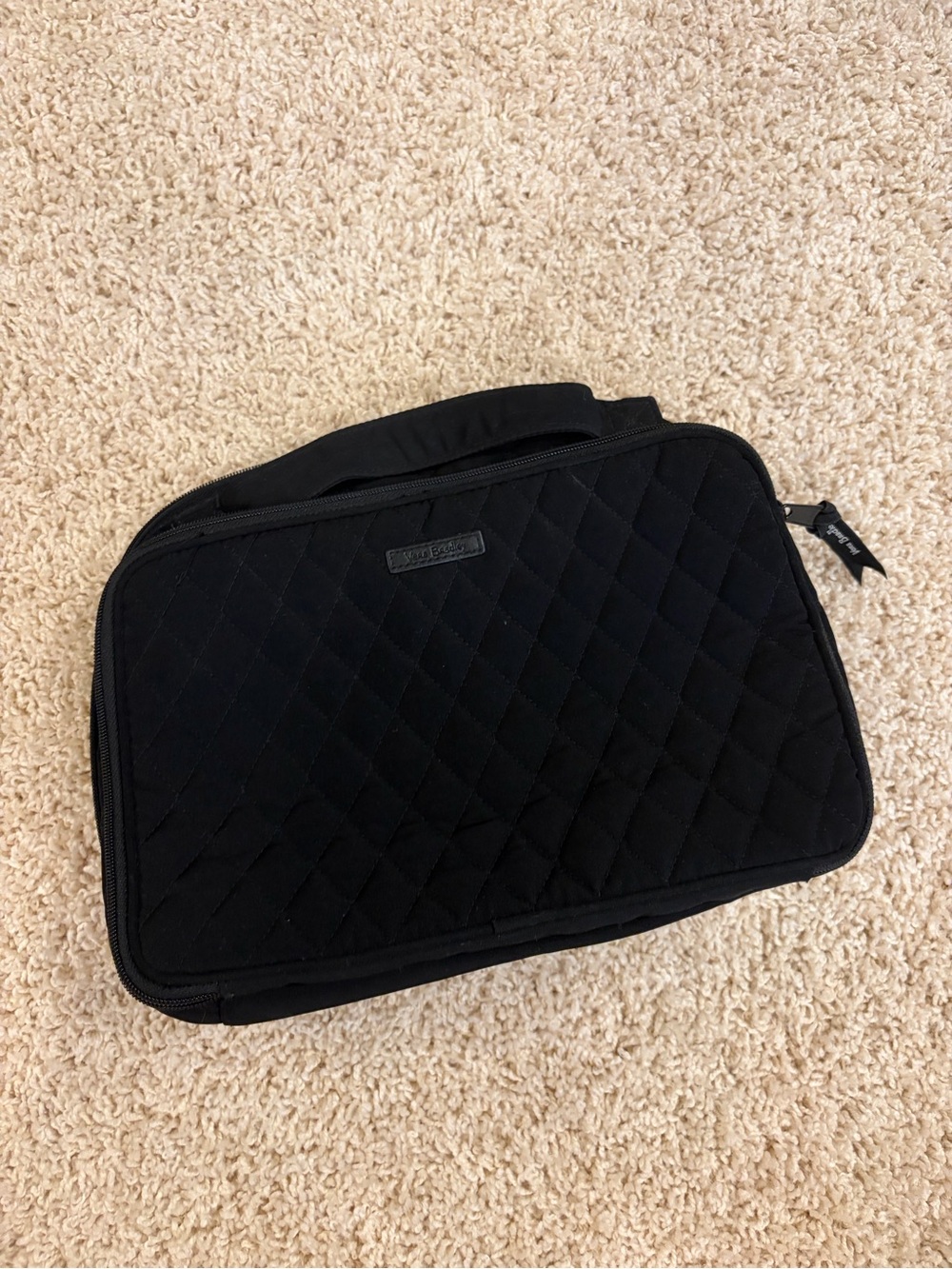 Vera Bradley Black Quilted Cosmetic Travel Case